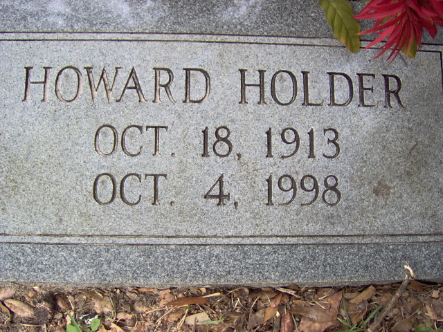 Headstone for Holder, Howard